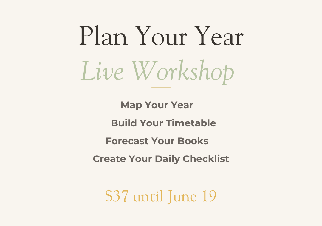 Plan Your Year Live Workshop: Map Your Year, Build Your timetable, Forecast Your Books, Create Your Daily Checklist