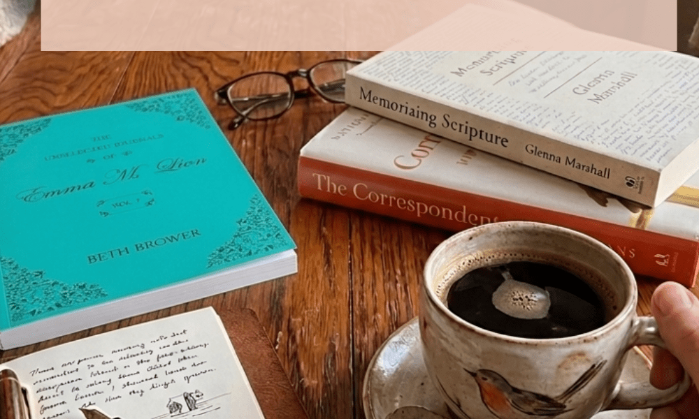 Charlotte mason mother culture books on table with tea